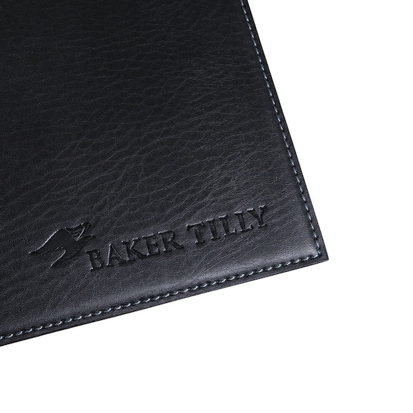 Black 17 X 12 Leatherette Square Corner Placemat